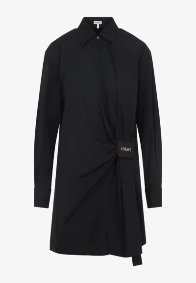 Loewe Mini Shirt Dress In Black