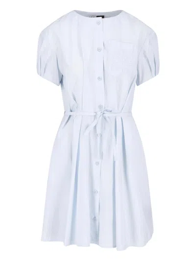 Loewe Mini Shirt Dress In Blue