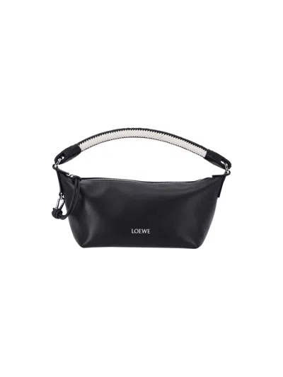 Loewe Mini Cala Braided-handle Tote Bag In Black