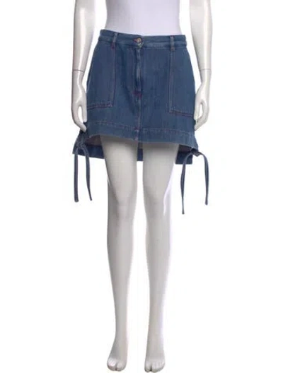 Pre-owned Loewe Mini Skirt In Blue