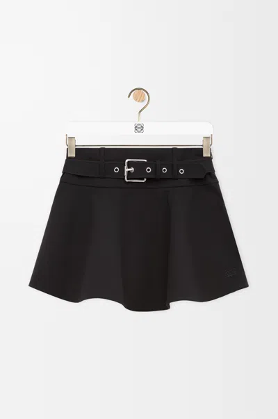 Loewe Mini Skirt In Cotton Size:34 For Woman In Black