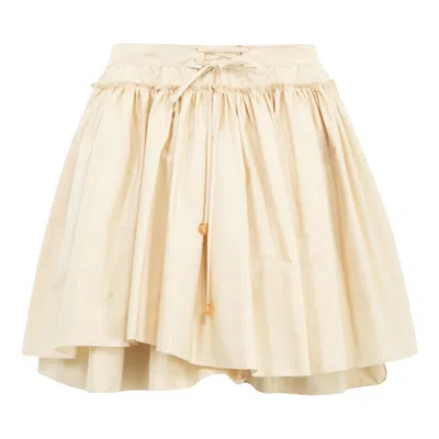 Pre-owned Loewe Mini Skirt 'light Beige' | Tan | Women's Size 36 In Brown