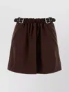 Loewe Mini Skirt With Back Pocket And Belt In Brown