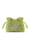 Loewe Mini Snakeskin Scales Flamenco Clutch In Green