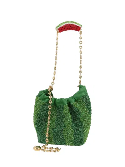 Pre-owned Loewe Mini Squeeze Fruit Beaded Handbag In Green
