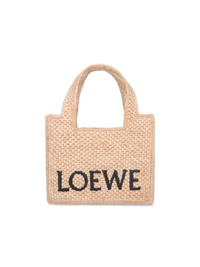 Loewe Mini Tote Bag In Neutral