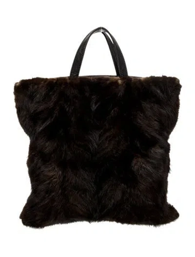 Pre-owned Loewe Mink Top Handle Bag 2023 In Black