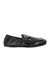 Loewe Mocassins Toggle En Cuir De Veau Lisse Brillant In Black