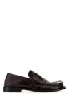 Loewe Campo Leather Loafers With Glossy Textured Finish