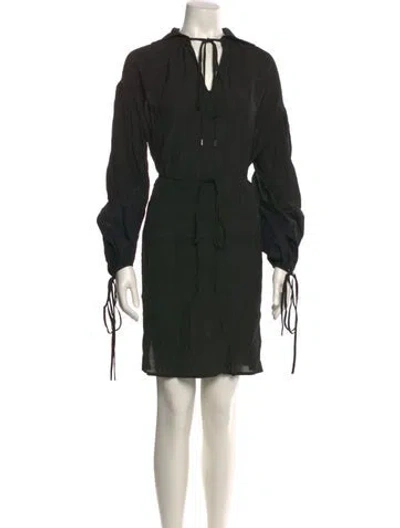 Pre-owned Loewe Mock Neck Knee-length Dress W/ Tags In Black
