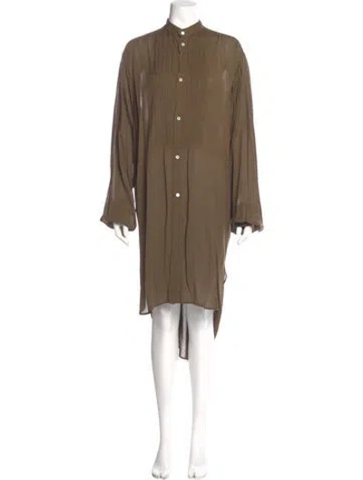 Pre-owned Loewe Mock Neck Long Dress In Brown