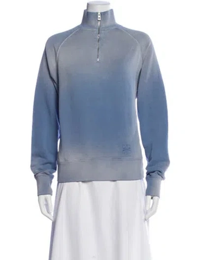 Pre-owned Loewe Mock Neck Long Sleeve Sweatshirt W/ Tags In Blue