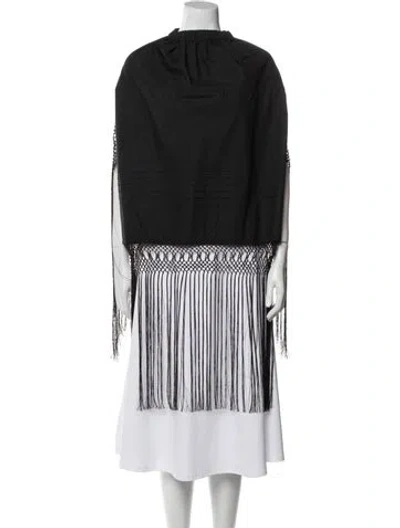 Pre-owned Loewe Mock Neck Three-quarter Sleeve Tunic W/ Tags In Black