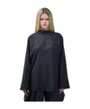 Loewe Mock-neck Wool Top In Black