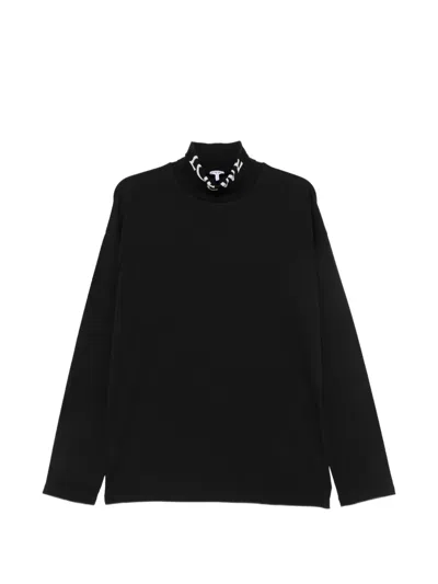 Loewe Mock-neck Sweater In Black