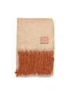 Loewe Fringed Leather-patch Scarf
