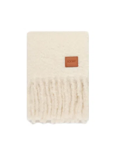 Loewe Mohair And Wool Scarf In Pink