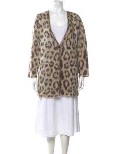 Pre-owned Loewe Mohair Animal Print Sweater In Multi
