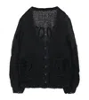 Loewe Anagram Cardigan In Mohair In Black