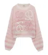 Loewe Anagram Wool-blend Sweater In White