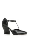 Loewe Leather Onda T-bar Pumps 90 In Black