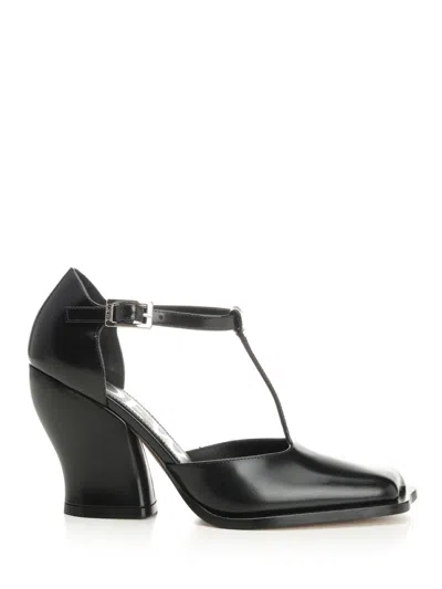 LOEWE MOHAIR BLEND CARDIGAN PUMPS BLACK