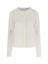 Loewe Mohair Blend Cardigan In White