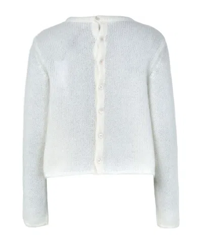 Loewe Mohair Blend Cardigan In White