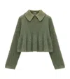 Loewe Mohair-blend Polo Jumper In Green