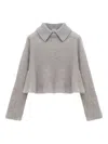 Loewe Cropped Knit In Gray