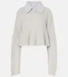 Loewe Cropped Knit In Grey