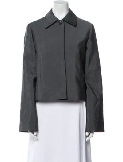 Pre-owned Loewe Mohair Evening Jacket In Gray