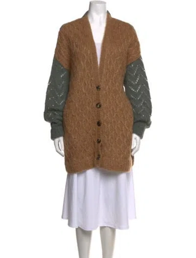 Pre-owned Loewe Mohair Patterned Sweater In Black