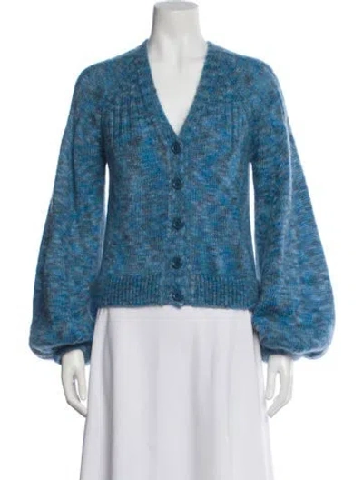 Pre-owned Loewe Mohair Printed Sweater In Blue