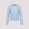 Loewe Mohair And Wool Blend Sweater Knitwear Light Blue In Blue