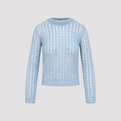 Loewe Mohair And Wool Blend Knit In Blue