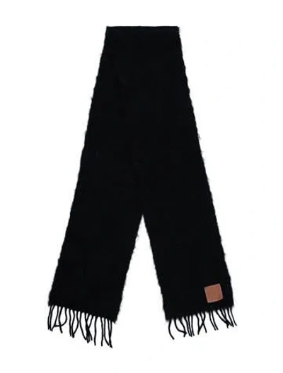 Pre-owned Loewe Mohair Scarf In Black