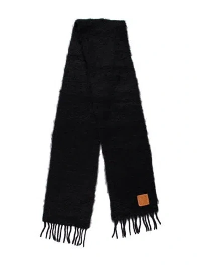 Pre-owned Loewe Mohair Scarf In Black