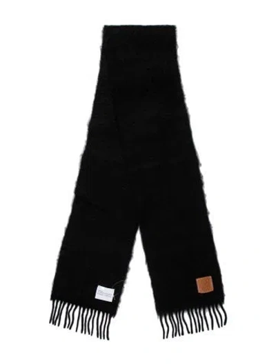 Pre-owned Loewe Mohair Scarf In Black