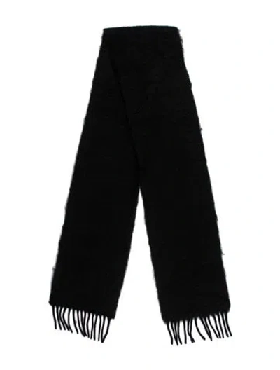 Pre-owned Loewe Mohair Scarf In Black
