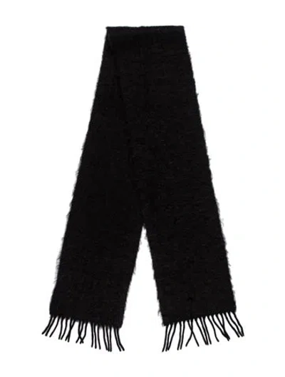 Pre-owned Loewe Mohair Scarf In Gray