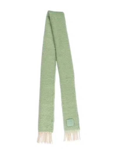 Pre-owned Loewe Mohair Scarf In Green