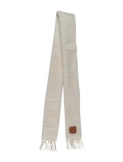 Pre-owned Loewe Mohair Scarf In Neutral