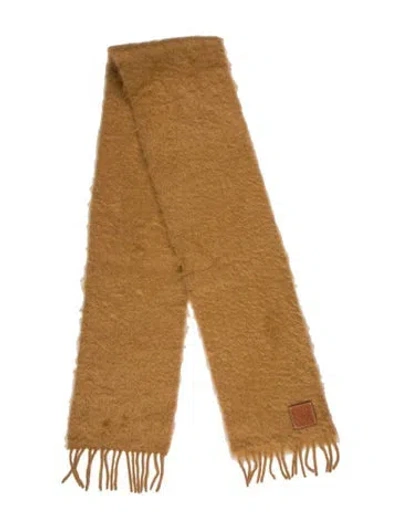 Pre-owned Loewe Mohair Scarf In Neutral