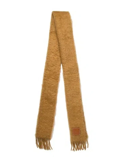 Pre-owned Loewe Mohair Scarf In Neutral