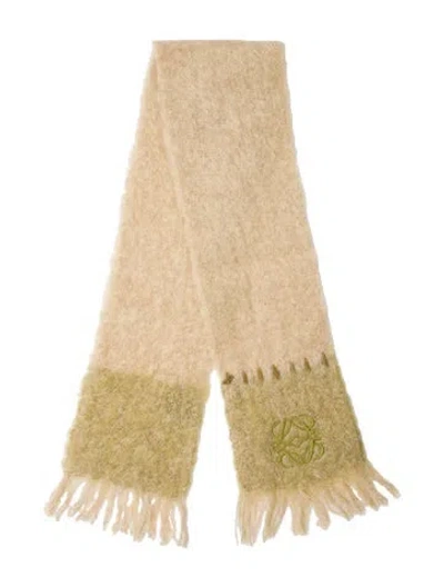Pre-owned Loewe Mohair Scarf In Neutral