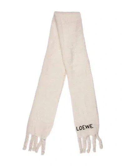 Pre-owned Loewe Mohair Scarf In Neutral