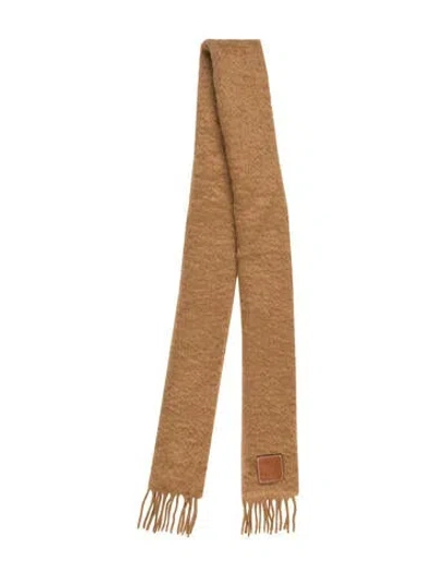 Pre-owned Loewe Mohair Scarf In Neutrals