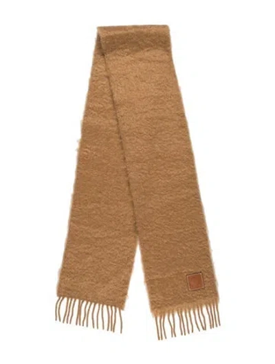Pre-owned Loewe Mohair Scarf In Neutrals