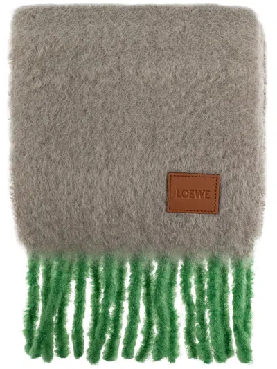Loewe Mohair Scarf In Neutrals